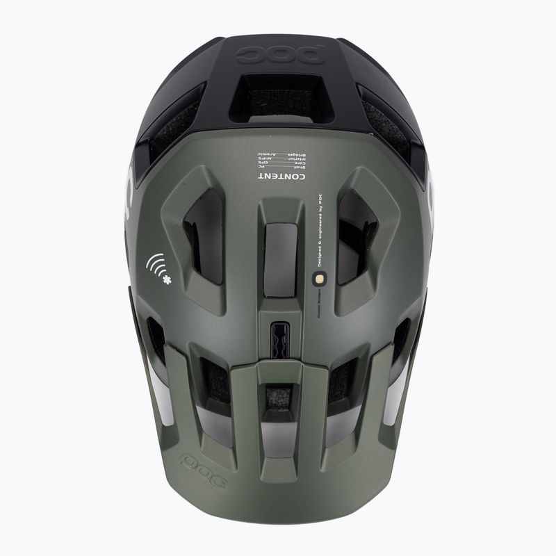 Bicycle helmet POC Kortal Race MIPS epidote green/uranium black metallic/matt 6