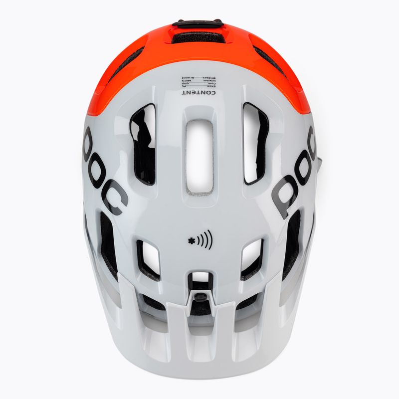 Bicycle helmet POC Tectal Race MIPS NFC hydrogen white/fluorescent orange avip 6