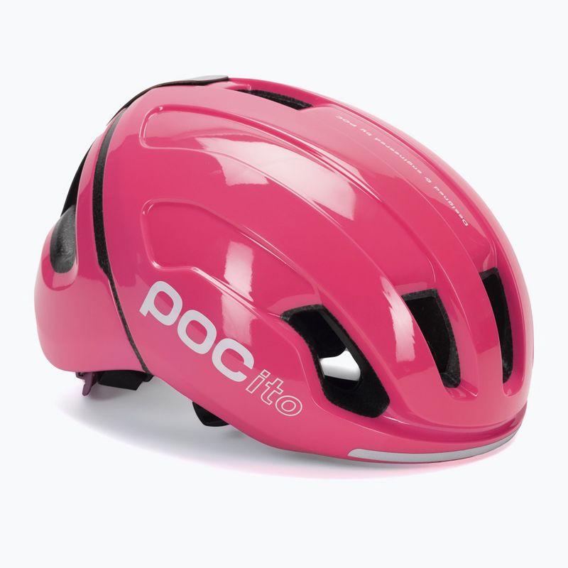 Children's bicycle helmet POC POCito Omne MIPS fluorescent pink