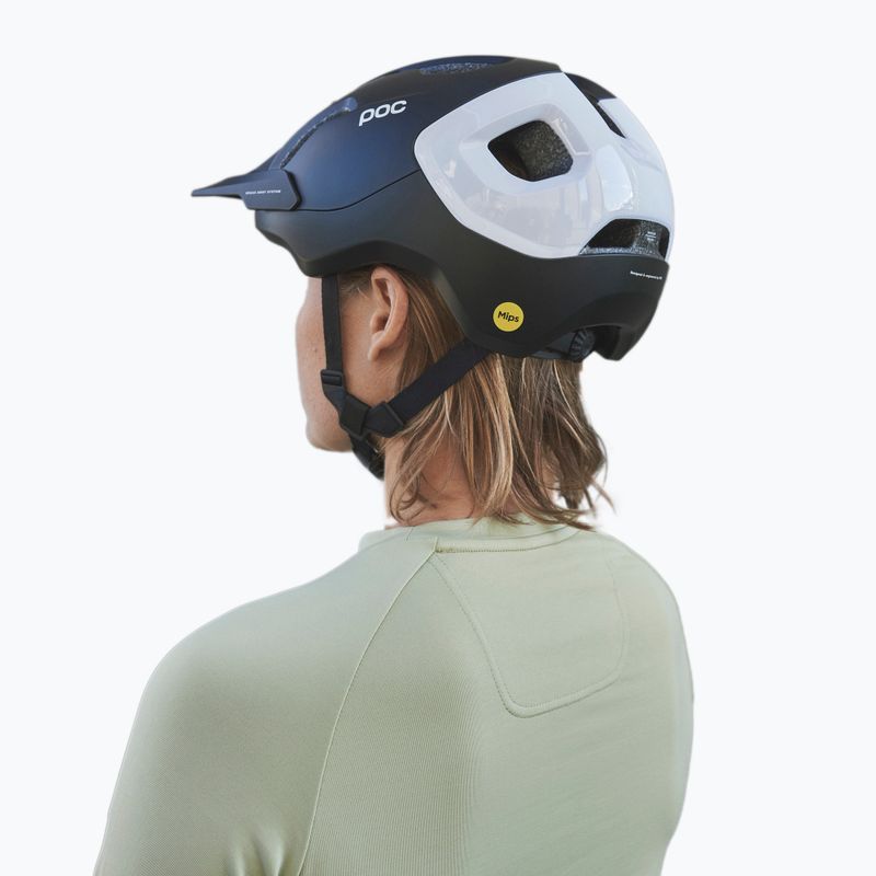 Bicycle helmet POC Axion Race MIPS uranium black matt/hydrogen white 9