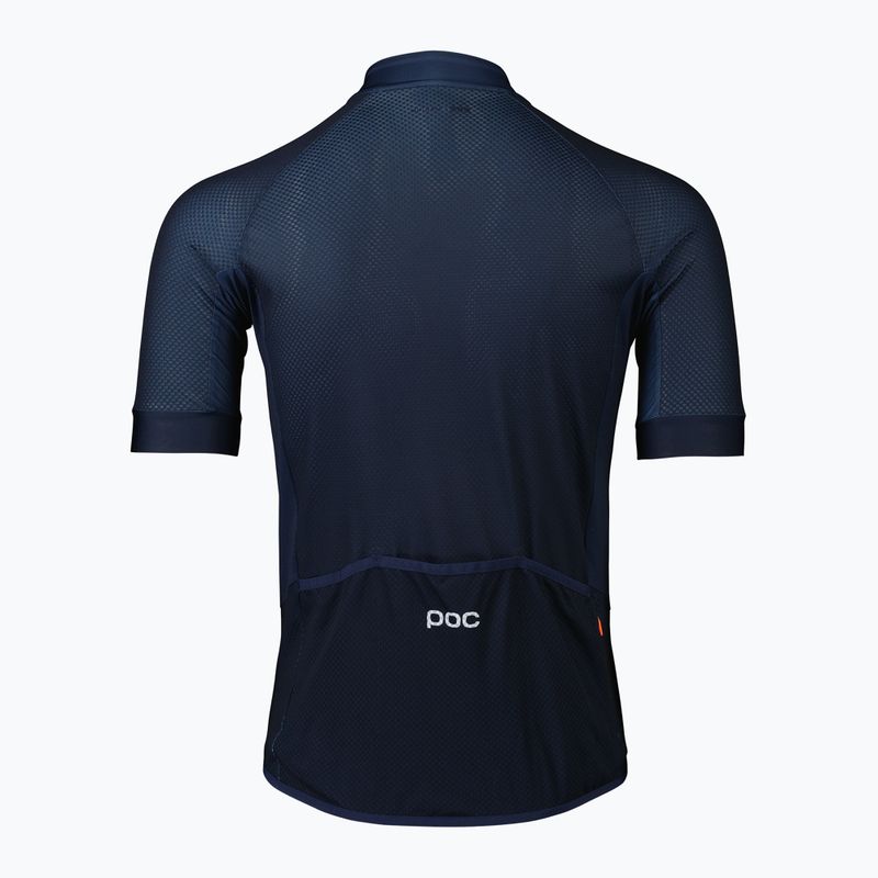 Men's cycling jersey POC Essential Road Logo turmaline navy 7