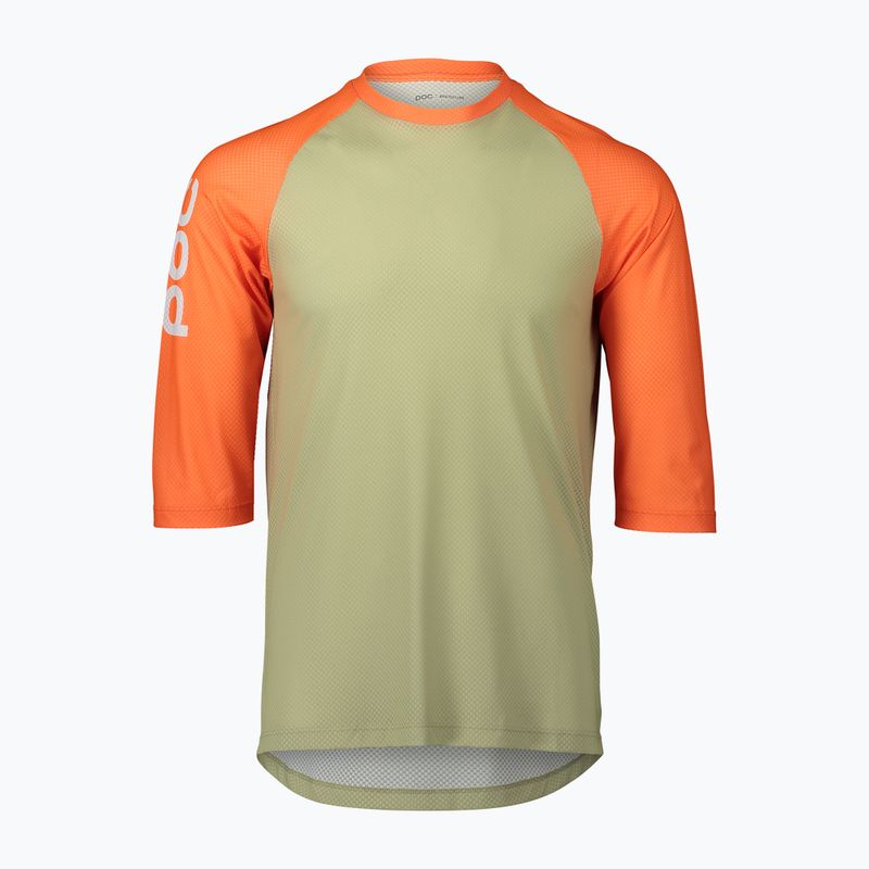 Men's cycling jersey POC MTB Pure 3/4 prehnite green/zink orange