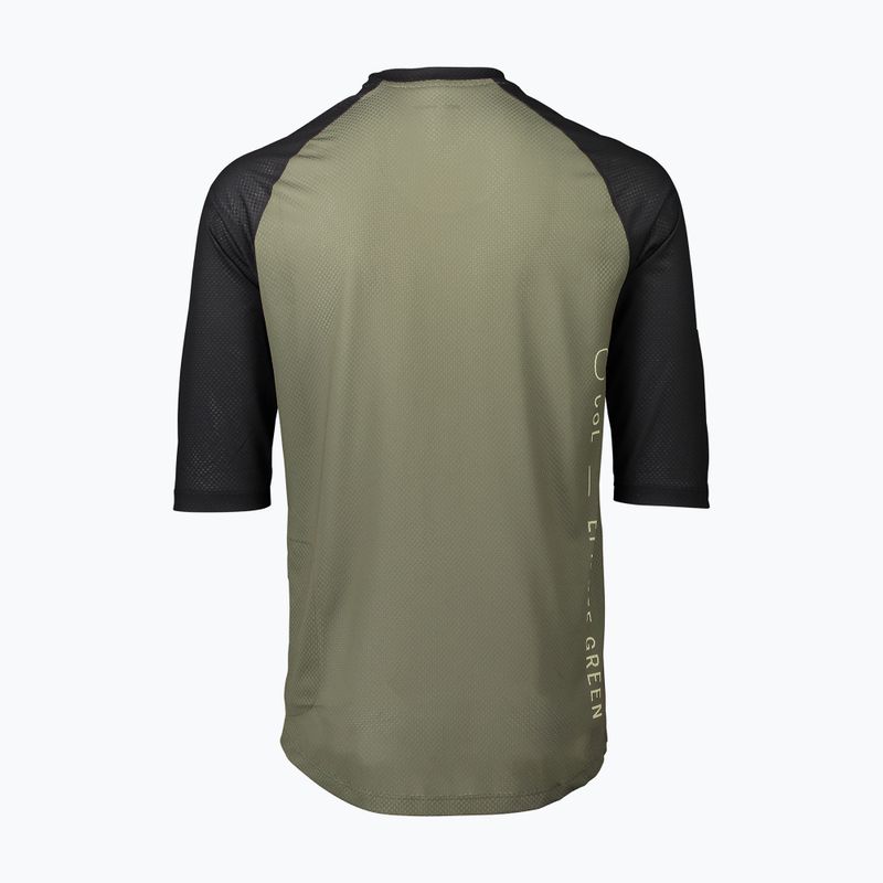 Men's cycling jersey POC MTB Pure 3/4 epidote green/uranium black 2
