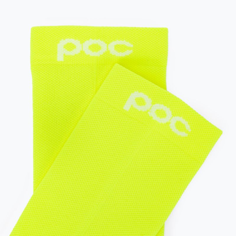 POC Fluo Sock Mid fluorescent yellow/green cycling socks 3