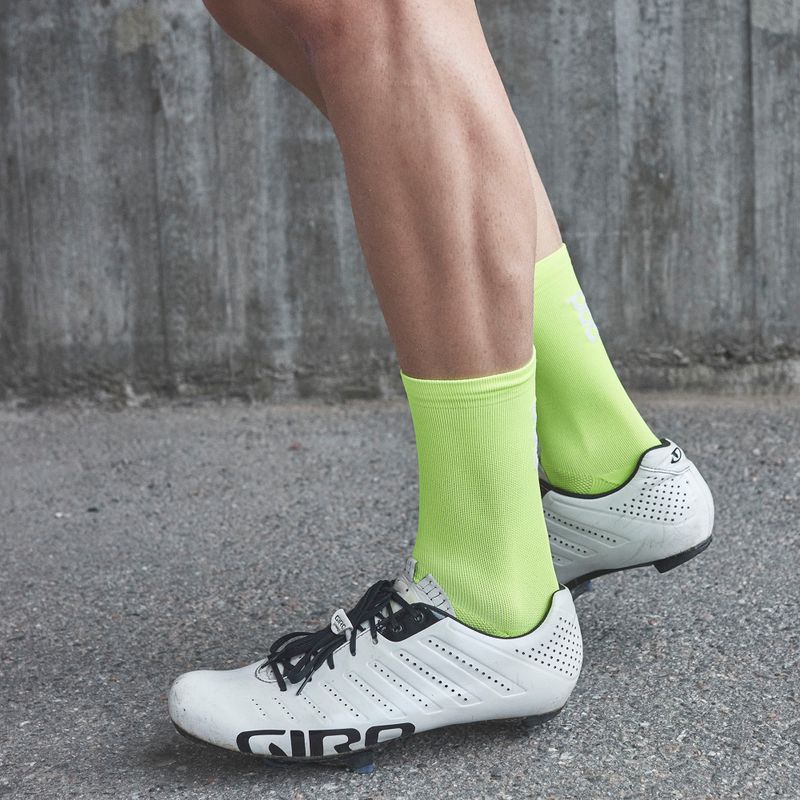 POC Fluo Sock Mid fluorescent yellow/green cycling socks 7