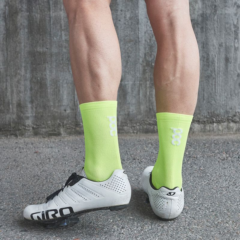 POC Fluo Sock Mid fluorescent yellow/green cycling socks 8