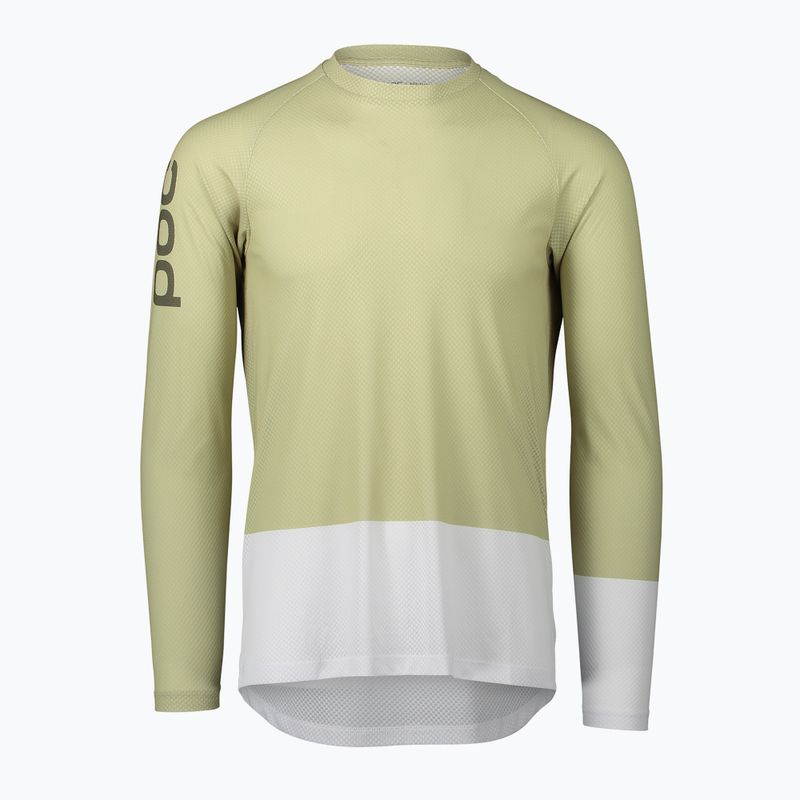 Men's POC MTB Pure prehnite green/hydrogen white cycling longsleeve