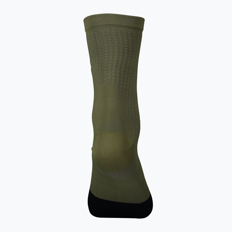 POC Flair Mid epidote green/uranium black cycling socks 2