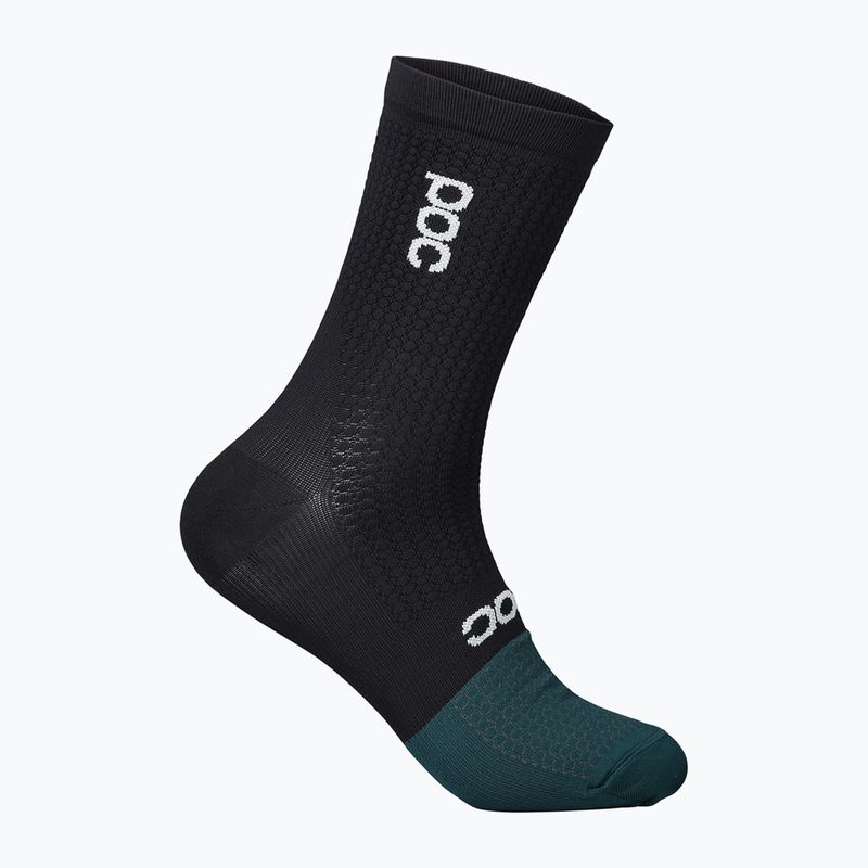 Cycling socks POC Flair Mid uranium black/dioptase blue 4
