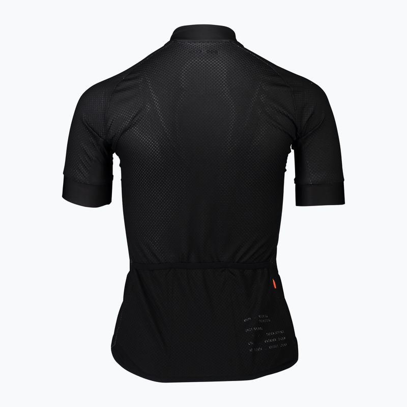 Women's cycling jersey POC Essential Road Logo uranium black 2