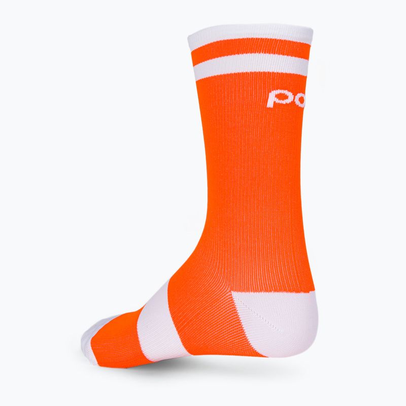 Cycling socks POC Lure MTB Long zink orange/hydrogen white 2