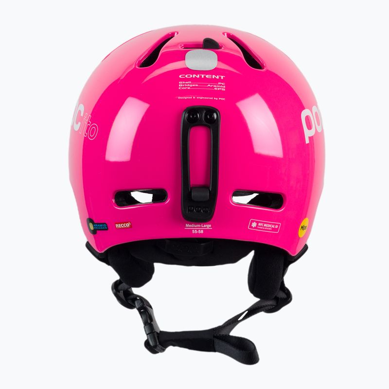 Children's ski helmets POC POCito Fornix MIPS fluorescent pink 3