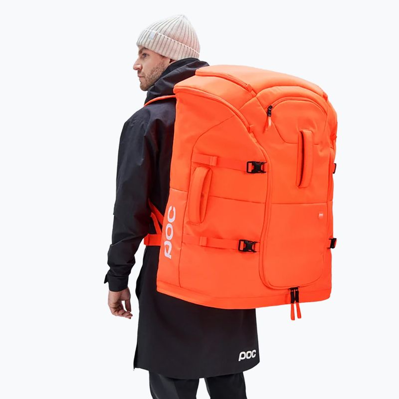 POC Race 130 l fluorescent orange ski backpack 3