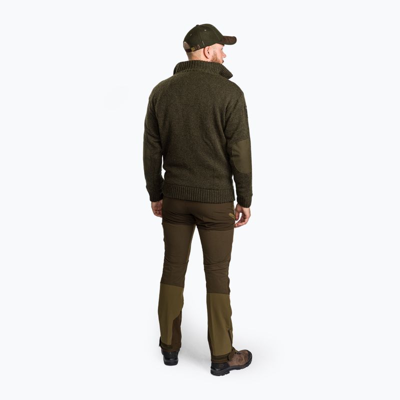 Men's trekking sweatshirt Pinewood Hurricane dark green mel 2