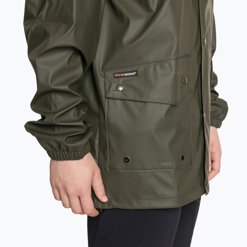 Men's Pinewood Gremista green rain jacket 5