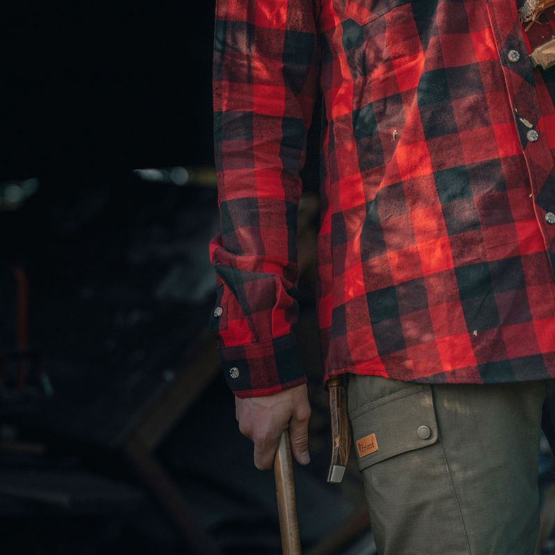Men's shirt Pinewood Lumbo red/black 3