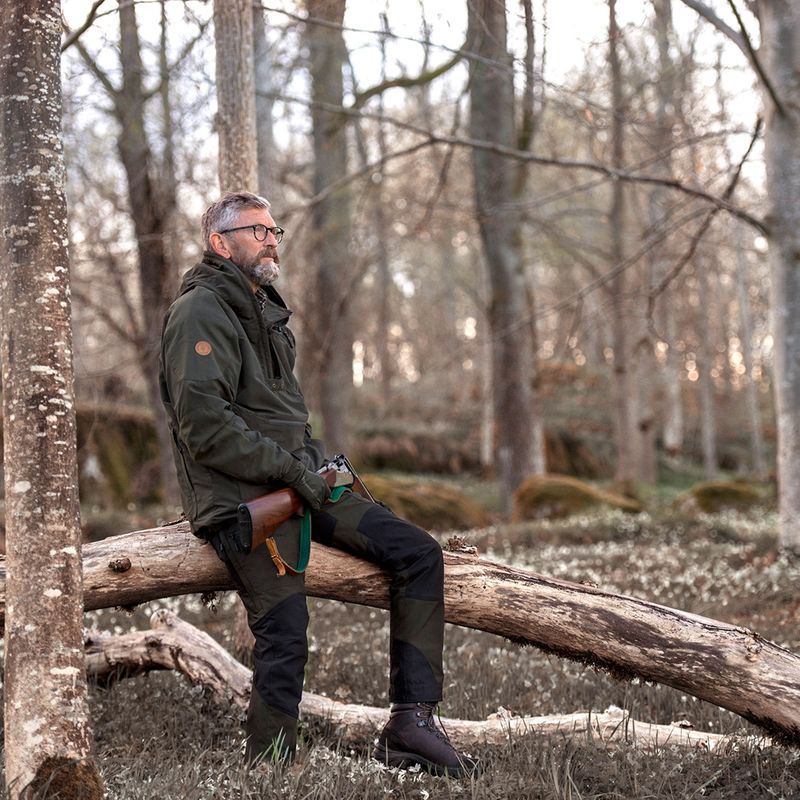 Men's trekking trousers Pinewood Caribou TC Extreme moss green/black 7