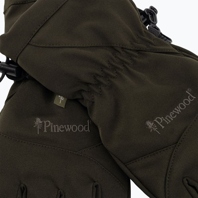 Men's trekking gloves Pinewood Padded 5-F d.green 5