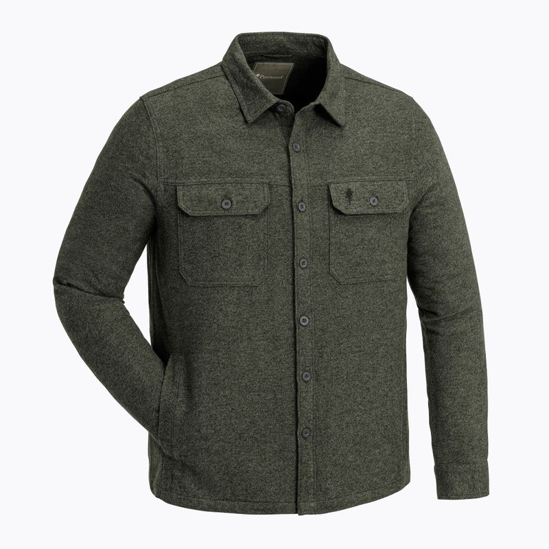 Men's Pinewood Varnamo dark green mel shirt