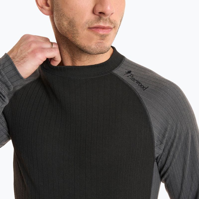 Men's thermal underwear Pinewood Finnveden Base Layer black/dark grey 4