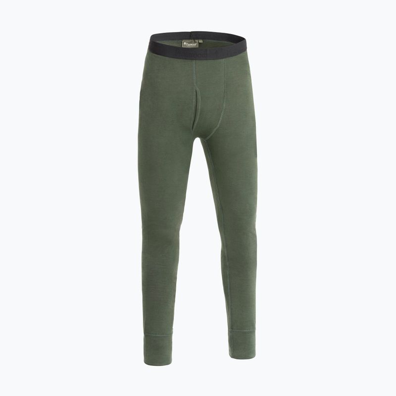 Men's thermal trousers Pinewood Abisko Merino Base Layer d.mossgreen