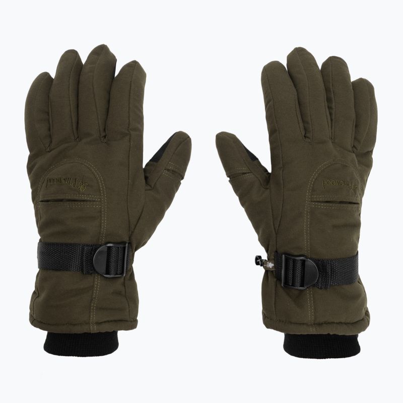 Men's trekking gloves Pinewood Membrane Glove moss green 2