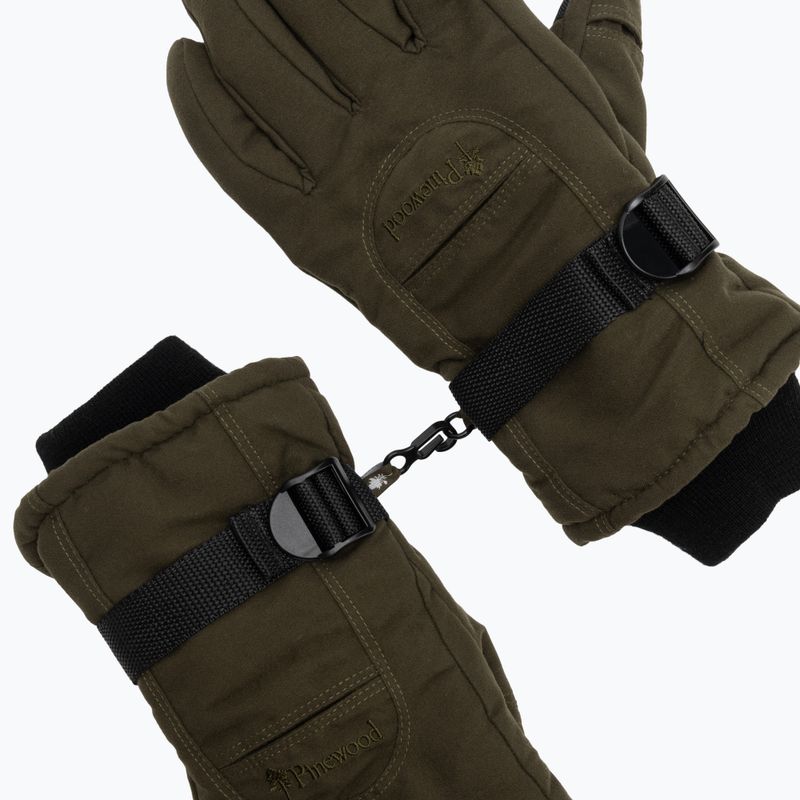 Men's trekking gloves Pinewood Membrane Glove moss green 4