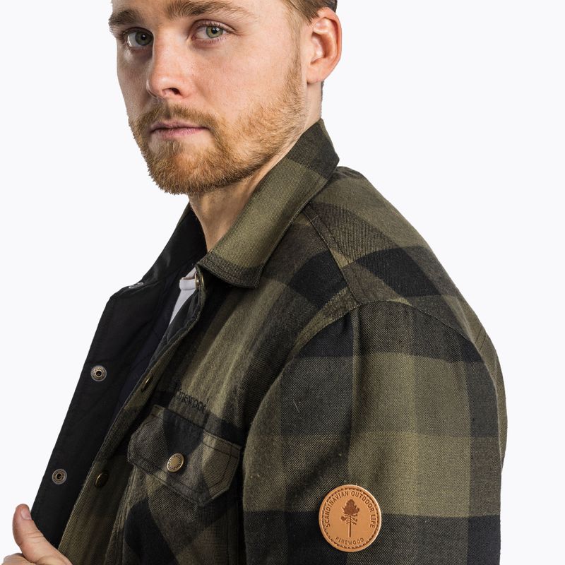 Men's Pinewood Canada Classic 2.0 green/black shirt 4