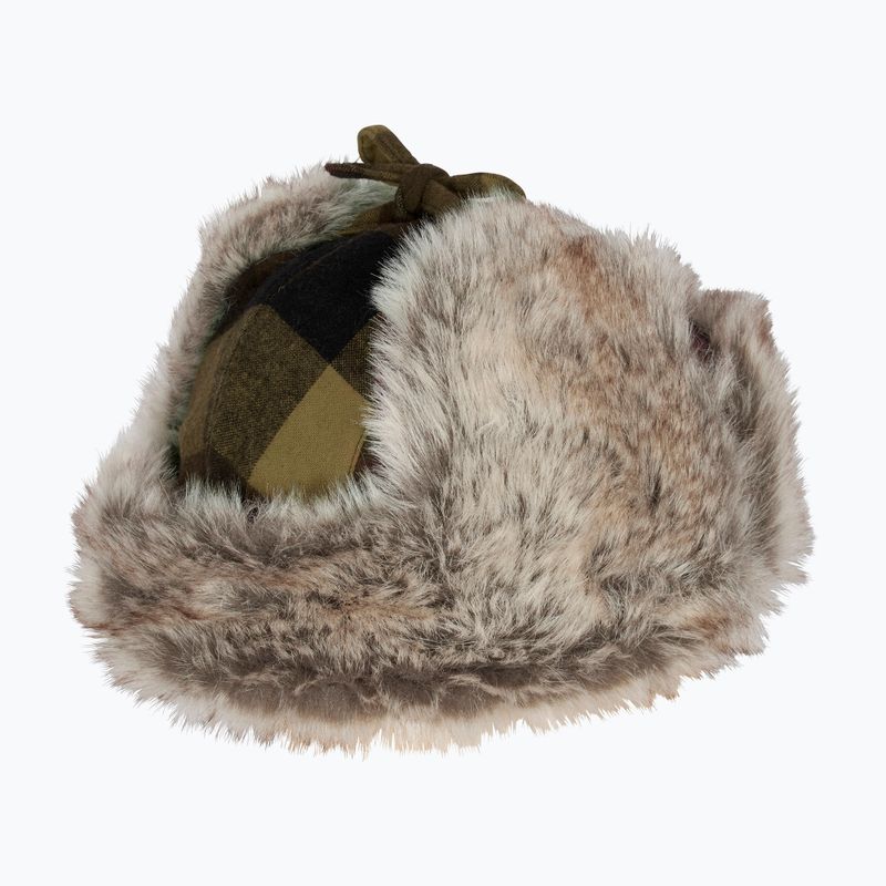 Pinewood Classic Checked Fur winter cap green / black 4