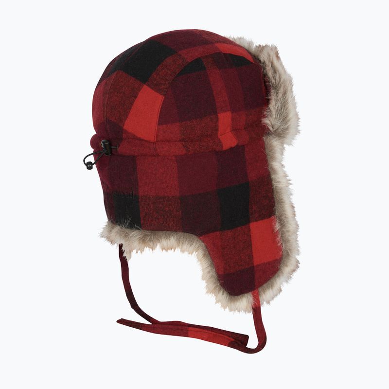 Pinewood Classic Checked Fur winter cap red / black 2