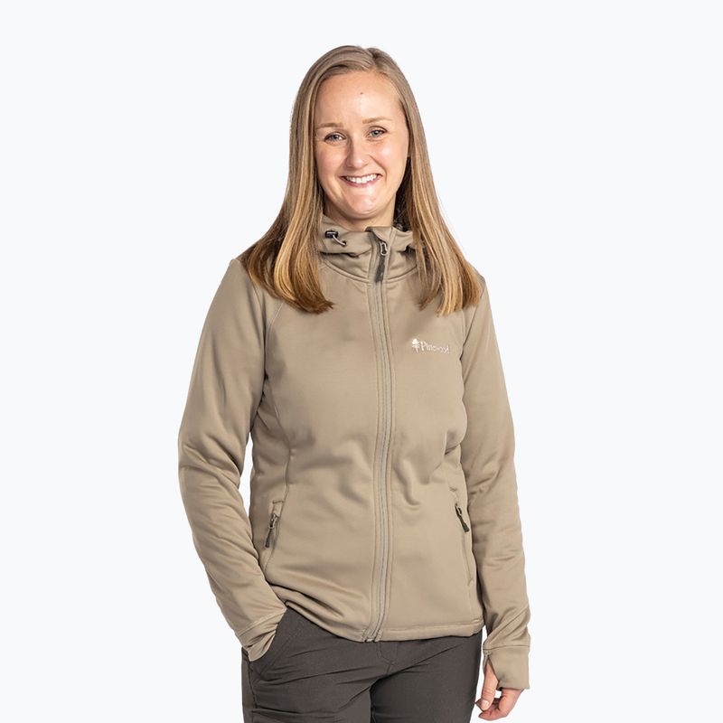 Women's trekking sweatshirt Pinewood Finnveden Hoodie mid khaki