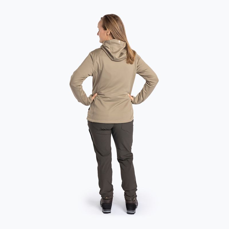 Women's trekking sweatshirt Pinewood Finnveden Hoodie mid khaki 3