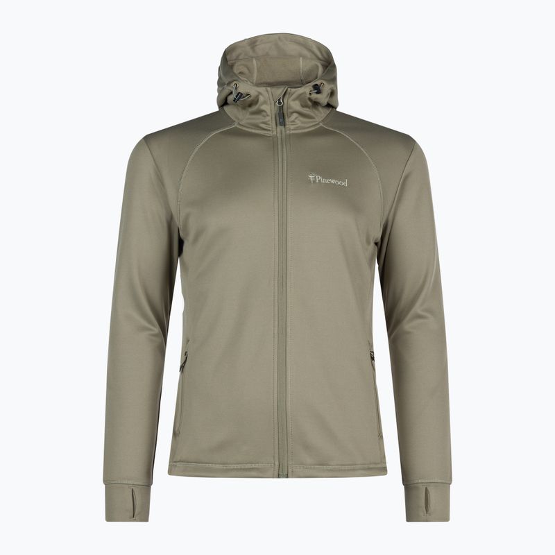 Men's Pinewood Finnveden Hoodie mid khaki trekking sweatshirt