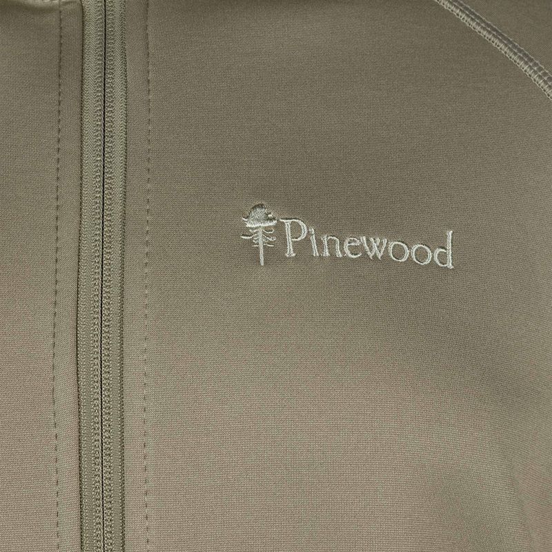 Men's Pinewood Finnveden Hoodie mid khaki trekking sweatshirt 3