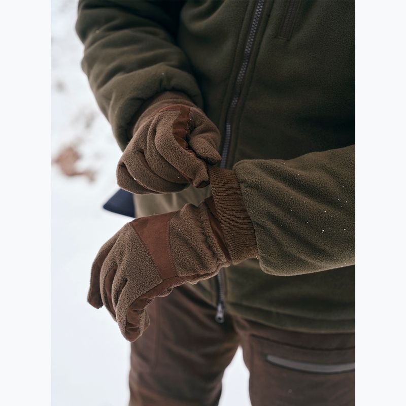 Pinewood Småland Hunters Extreme Fleece men's gloves h.brown / suede brown 3
