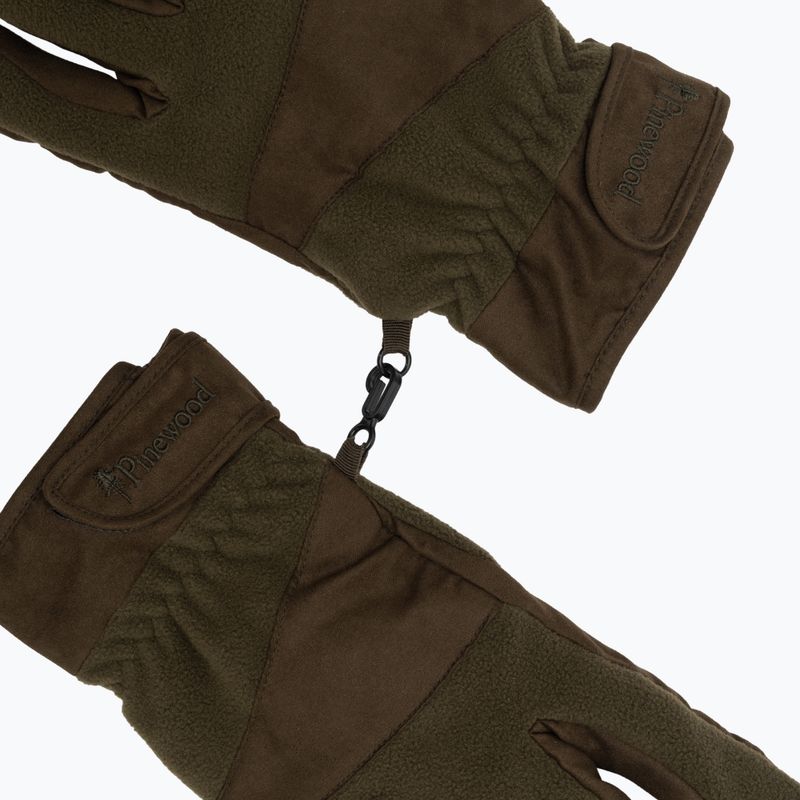 Pinewood Småland Hunters Extreme Fleece men's gloves h.brown / suede brown 4