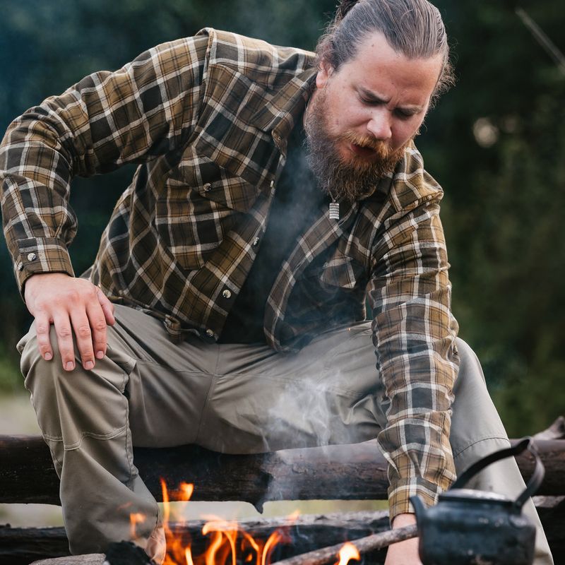 Men's shirt Pinewood Härjedalen h.olive/khaki 10