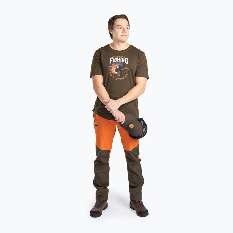 Men's Pinewood Abisko membrane trousers b.orange/mossgreen 2