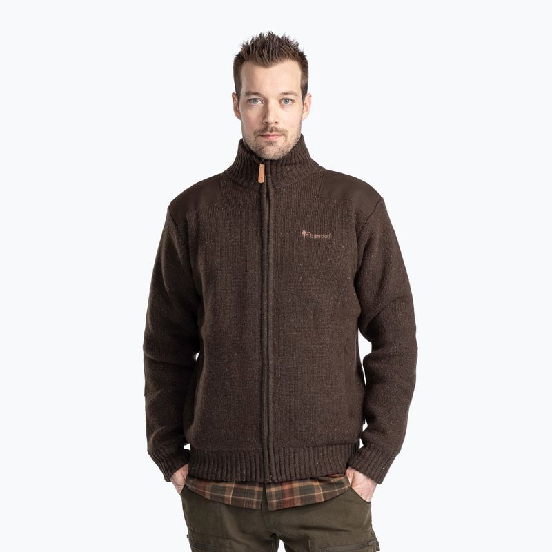 Pinewood men's jumper Hurricane d.brown mel