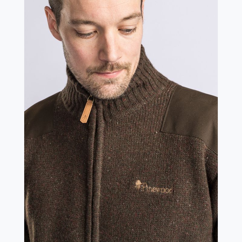 Pinewood men's jumper Hurricane d.brown mel 5