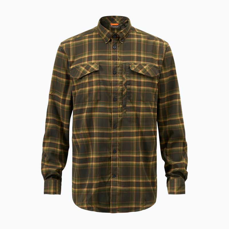 Men's Pinewood Abisko Hiking Flannel shirt moss green 7