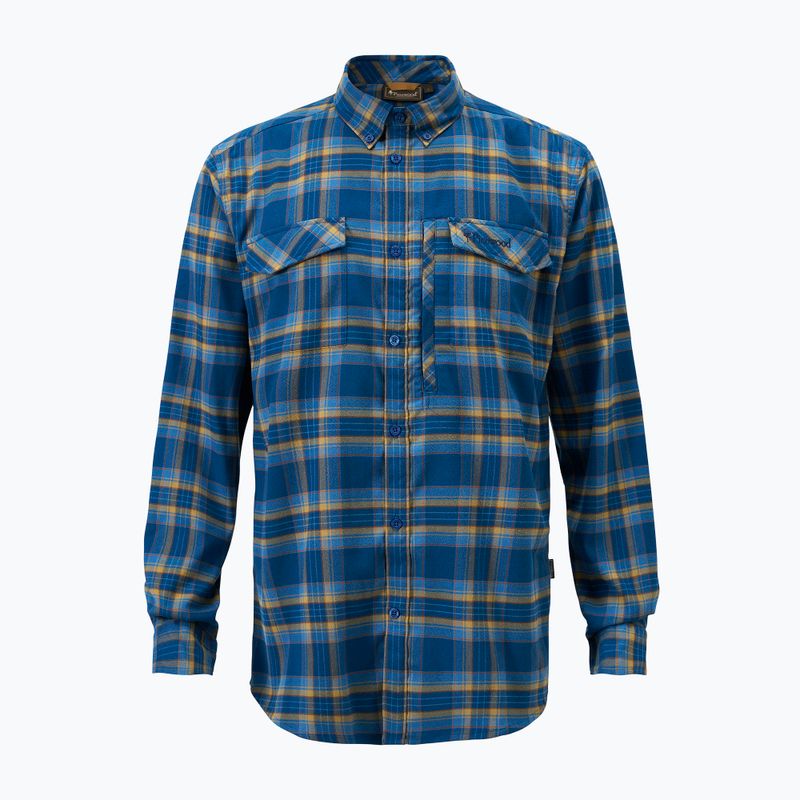 Men's Pinewood Abisko Hiking Flannel shirt d.azur blue 6