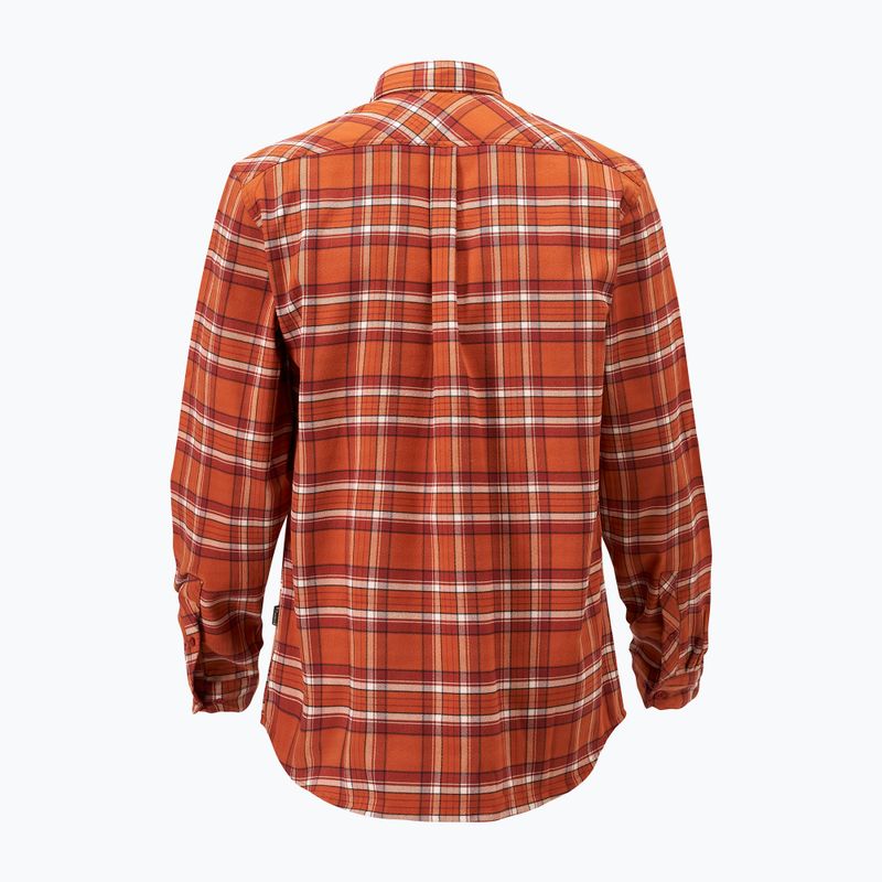 Men's Pinewood Abisko Hiking Flannel shirt burned orange 8