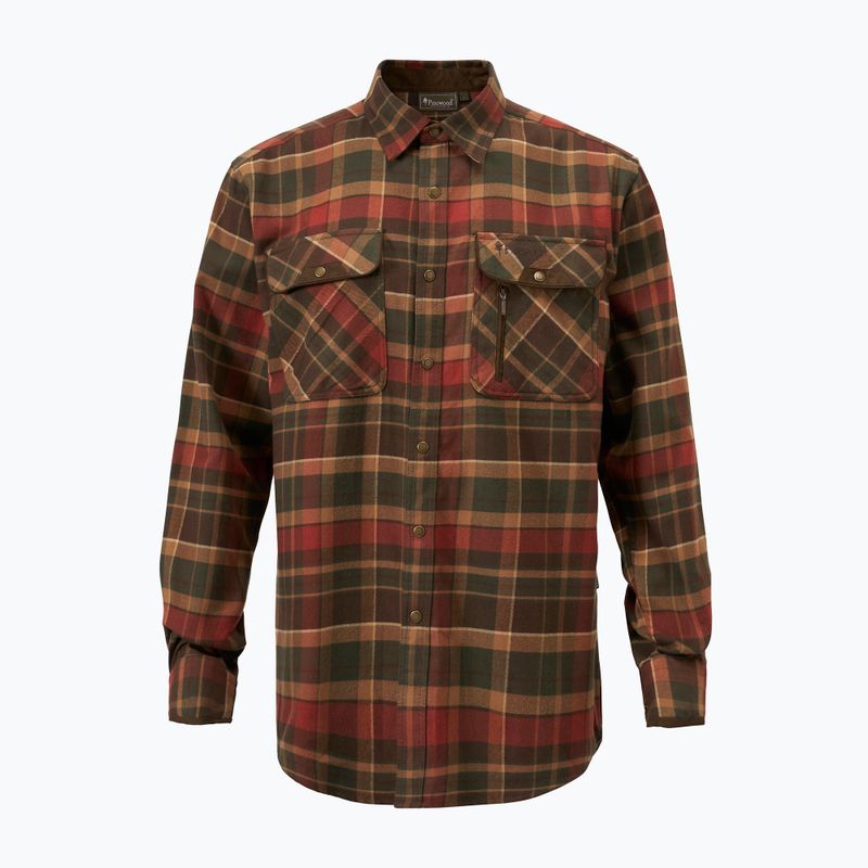 Men's Pinewood Prestwick Exclusive shirt d.green/terracotta 7