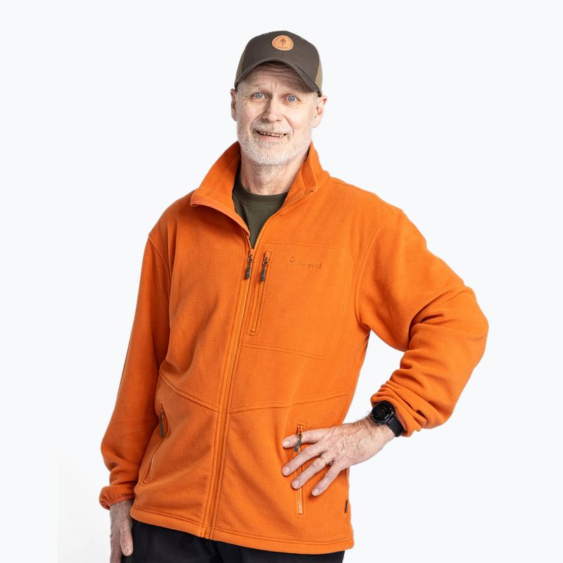 Men's trekking sweatshirt Pinewood Finnveden Fleece burned orange
