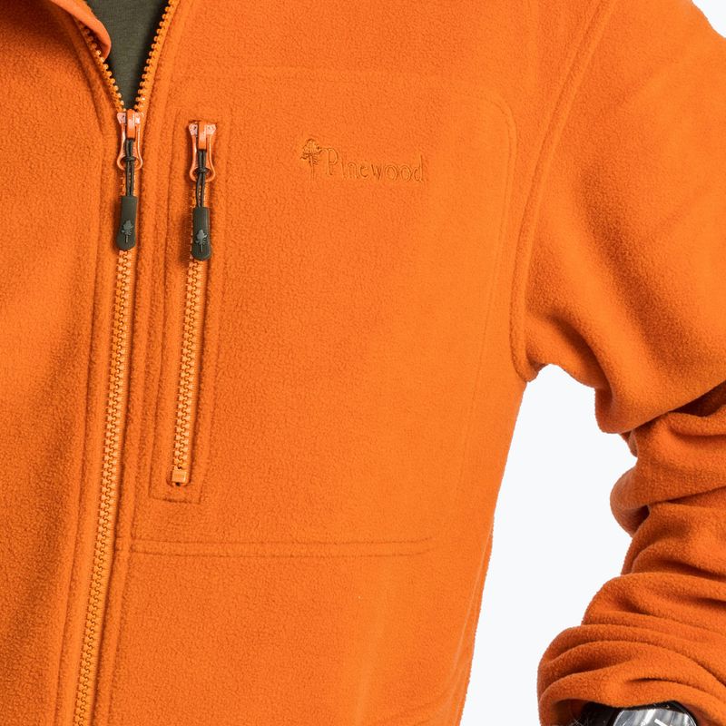 Men's trekking sweatshirt Pinewood Finnveden Fleece burned orange 6