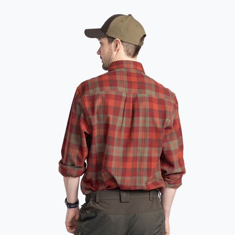 Pinewood men's shirt Härjedalen terracotta/green 5