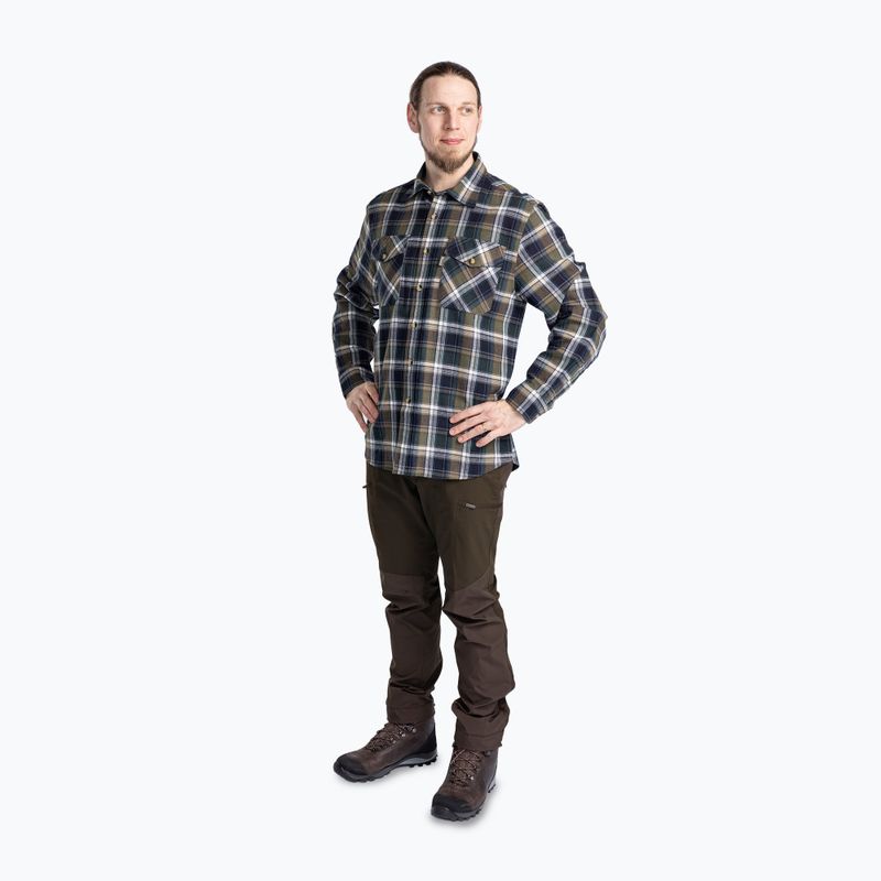 Pinewood men's shirt Härjedalen green/navy 2