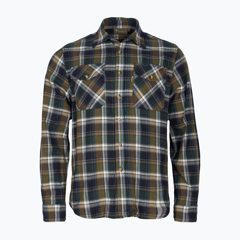 Pinewood men's shirt Härjedalen green/navy 7