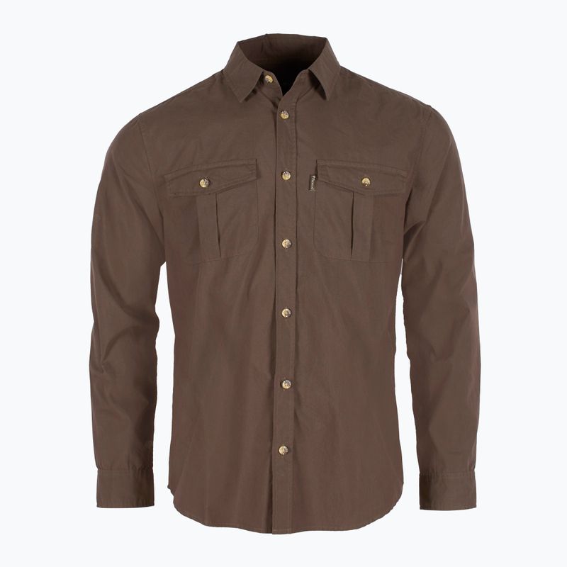 Men's Pinewood Safari LS shirt d.olive 4